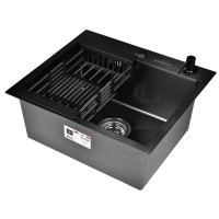 Кухонная мойка Wisent WS35044B PVD Графит