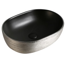 Раковина Roxen Sandra 570195-B черный/серебряный