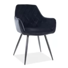 Стул SIGNAL LINEA VELVET черный 