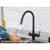 Смеситель для кухни под фильтр Gappo G4398-36 черный