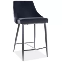 Стул барный SIGNAL PIANO B H-2 VELVET BLUVEL 19 черный Стул барный SIGNAL PIANO B H-2 VELVET BLUVEL 19 черный