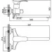 Смеситель для ванны Ledeme L2202B-01 хром