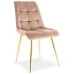 Стул SIGNAL CHIC VELVET Bluvel 28 бежевый/золото