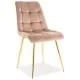 Стул SIGNAL CHIC VELVET Bluvel 28 бежевый/золото