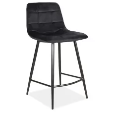 Стул барный SIGNAL MILA H-2 VELVET Bluvel 19 черный/черный мат