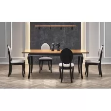 Стол обеденный HALMAR WINDSOR раскладной, дуб темный/черный,..