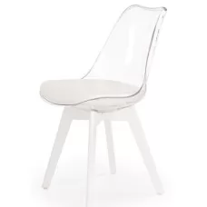 Стул HALMAR K245 белый/бесцветный