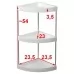 Полочка Ledeme L362-3 белый