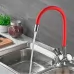 Смеситель для кухни Ledeme L4022-1 красный