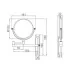 Косметическое зеркало Ledeme L6306 хром