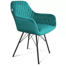 Стул Sheffilton SHT-ST38/S37 альпийский бирюзовый/черный муар