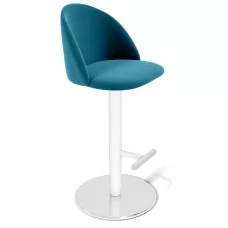 Стул барный Sheffilton SHT-ST35/S128 тихий океан/хром/белый ..