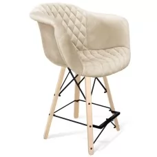 Стул барный Sheffilton SHT-ST31-C2/S80-1 кремовый/прозрачный..