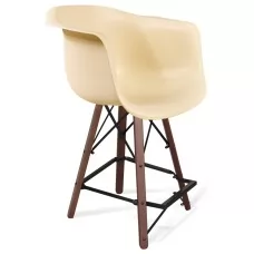 Стул барный Sheffilton SHT-ST31/S80-1 бежевый/темный орех/че..