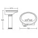 Раковина CeramaLux 75х57 4286