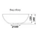 Раковина CeramaLux 41х41 104MDH-2 Серый