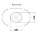Раковина CeramaLux 61х36 7811AMC-1 Капучино