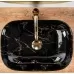 Умывальник Rea Belinda Black Marble U8907 глянцевый черный