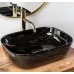 Умывальник Rea Belinda Black Marble U8907 глянцевый черный