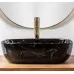 Умывальник Rea Belinda Black Marble U8907 глянцевый черный