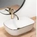 Умывальник Rea Belinda Gold Edge U8736 белый