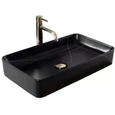 Умывальник Rea Denis Black Stone U6510 черный матовый