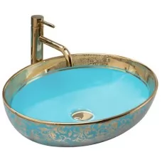 Умывальник Rea Margot Blue Gold U87..