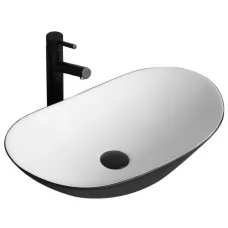 Умывальник Rea Royal Black White Mat U6600 черный