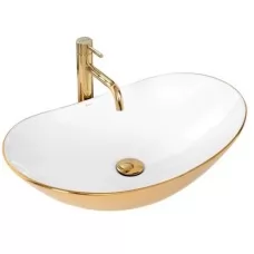 Умывальник Rea Royal Gold White U7808 золото