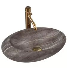 Умывальник Rea Roxy A Stone D.Grey U6649 серый цвет