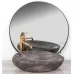 Умывальник Rea Roxy A Stone D.Grey U6649 серый цвет
