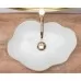 Умывальник Rea Pearl Gold Edge U0696 белый