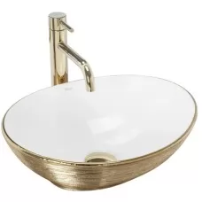 Умывальник Rea Sofia Brush Gold U3697 золото