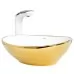 Умывальник Rea Sofia Gold/White U0456 золото