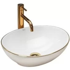 Умывальник Rea Sofia Gold Edge U3287 белый