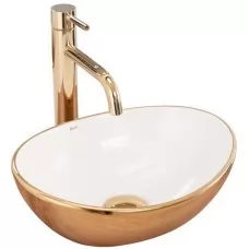 Умывальник Rea Sofia Gold/White Mini U6334 золото