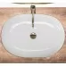 Умывальник Rea Cleo White Gold Edge U6211 белый/золото цвет