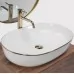 Умывальник Rea Cleo White Gold Edge U6211 белый/золото цвет