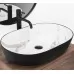 Умывальник Rea Cleo Black Aiax Matt U6625 белый / черный