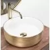 Умывальник Rea Sami White Brush Gold U6630 белый / золото