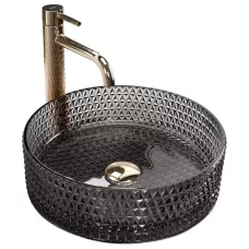 Умывальник Rea Cristal Black U9671 черный