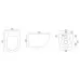 Унитаз Rea Carlo Mini rimless Flat Black Gold Edge C8800 (подвесной) черный