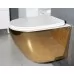 Унитаз Rea Carlo Mini Rimless Gold White C0669 (подвесной) золото