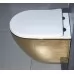 Унитаз Rea Carlo Mini Rimless Gold White C0669 (подвесной) золото