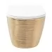 Унитаз Rea Carlo rimless Flat Brush Gold C6942 (подвесной) золото
