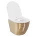Унитаз Rea Carlo rimless Flat Brush Gold C6942 (подвесной) золото