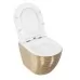 Унитаз Rea Carlo rimless Flat Brush Gold C6942 (подвесной) золото