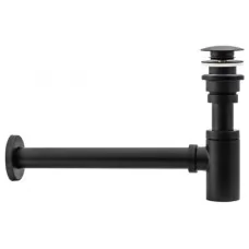 Сифон для умывальника с клик-клаком Rea Black A5215 черный