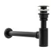 Сифон для умывальника с клик-клаком Rea Black A5215 черный