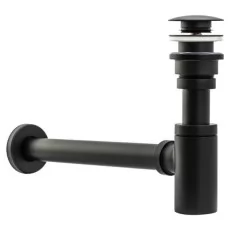 Сифон для умывальника с клик-клаком Rea old black A8536 черн..